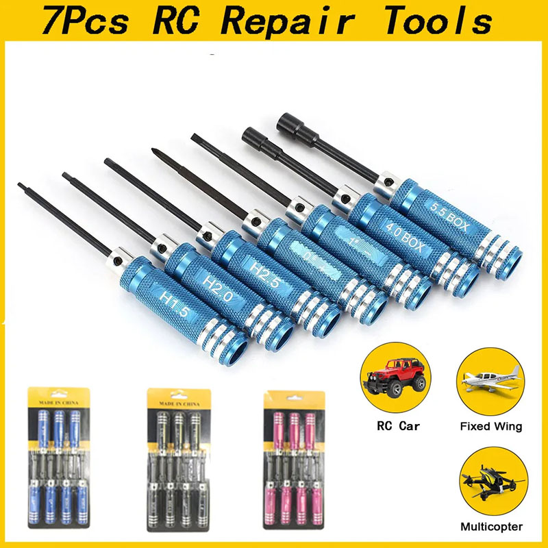 Rc Helicopter Tool Kit - Set di 7 Cacciaviti Esagonali RC