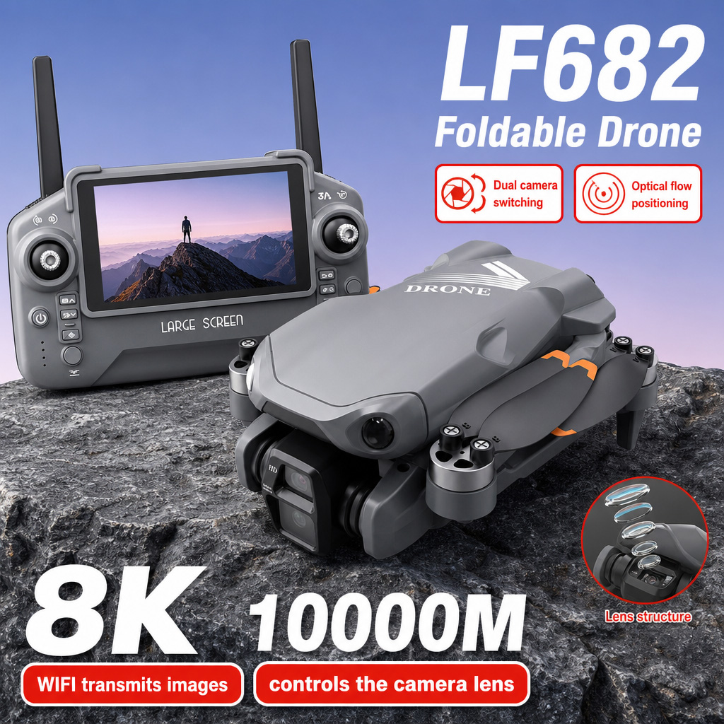 Rc Helicopter Motor - Drone Aereo LF682 con Doppia Fotocamera