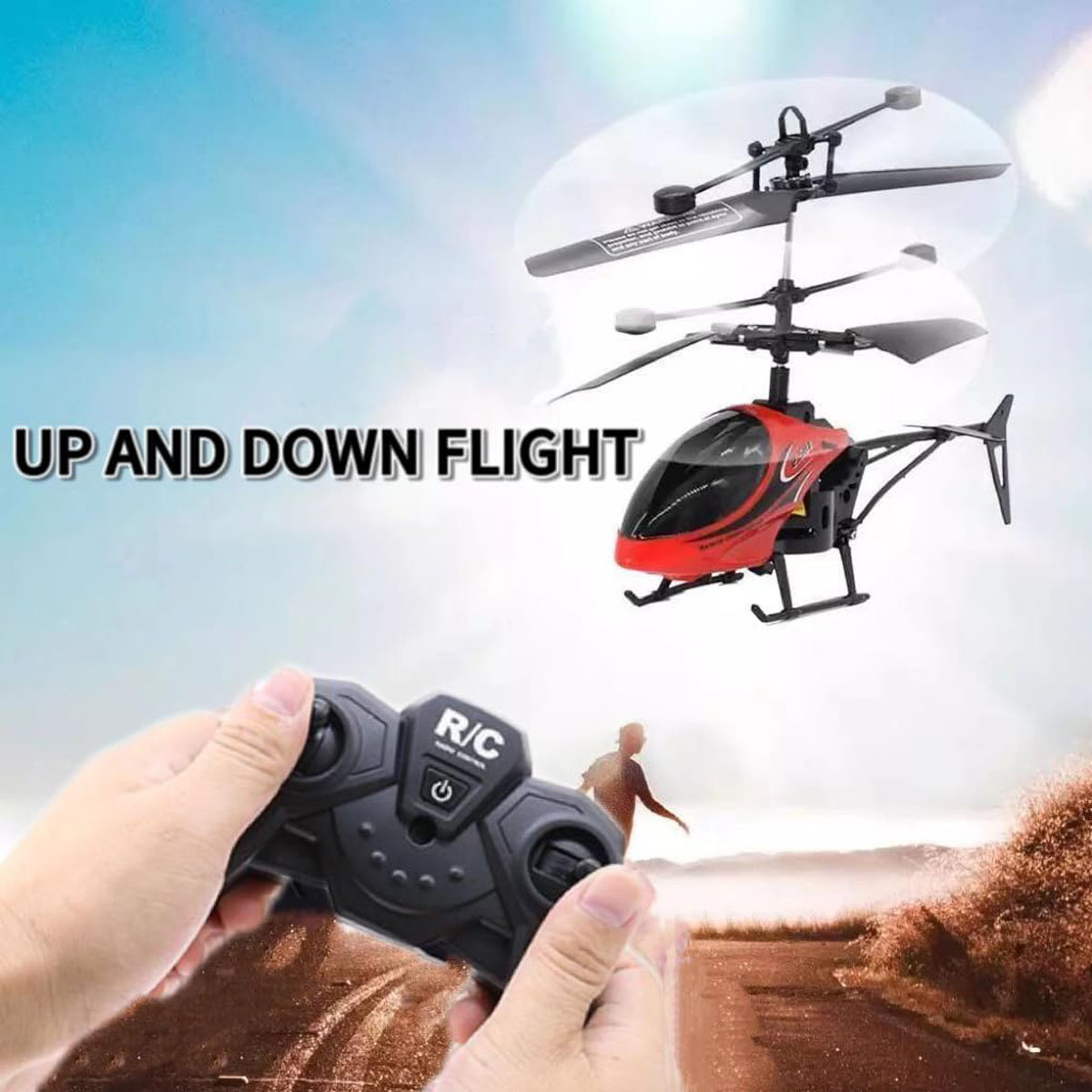 Rc Helicopter Large - Elicottero Telecomandato a 2 Canali, Aeromobile