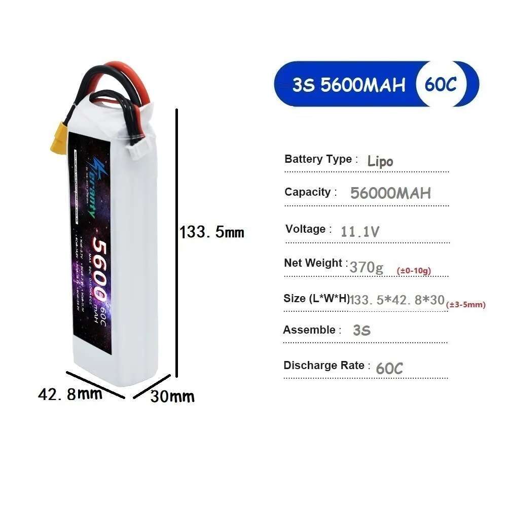 TERANTY 5600MAH 60C 2S 3S 4S 6 - Rc Helicopter Battery recensione e prezzo
