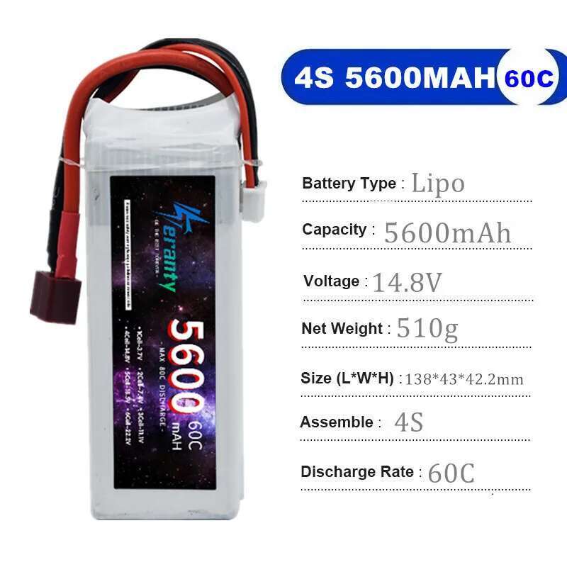 TERANTY 5600MAH 60C 2S 3S 4S 6 - Rc Helicopter Battery recensione e prezzo